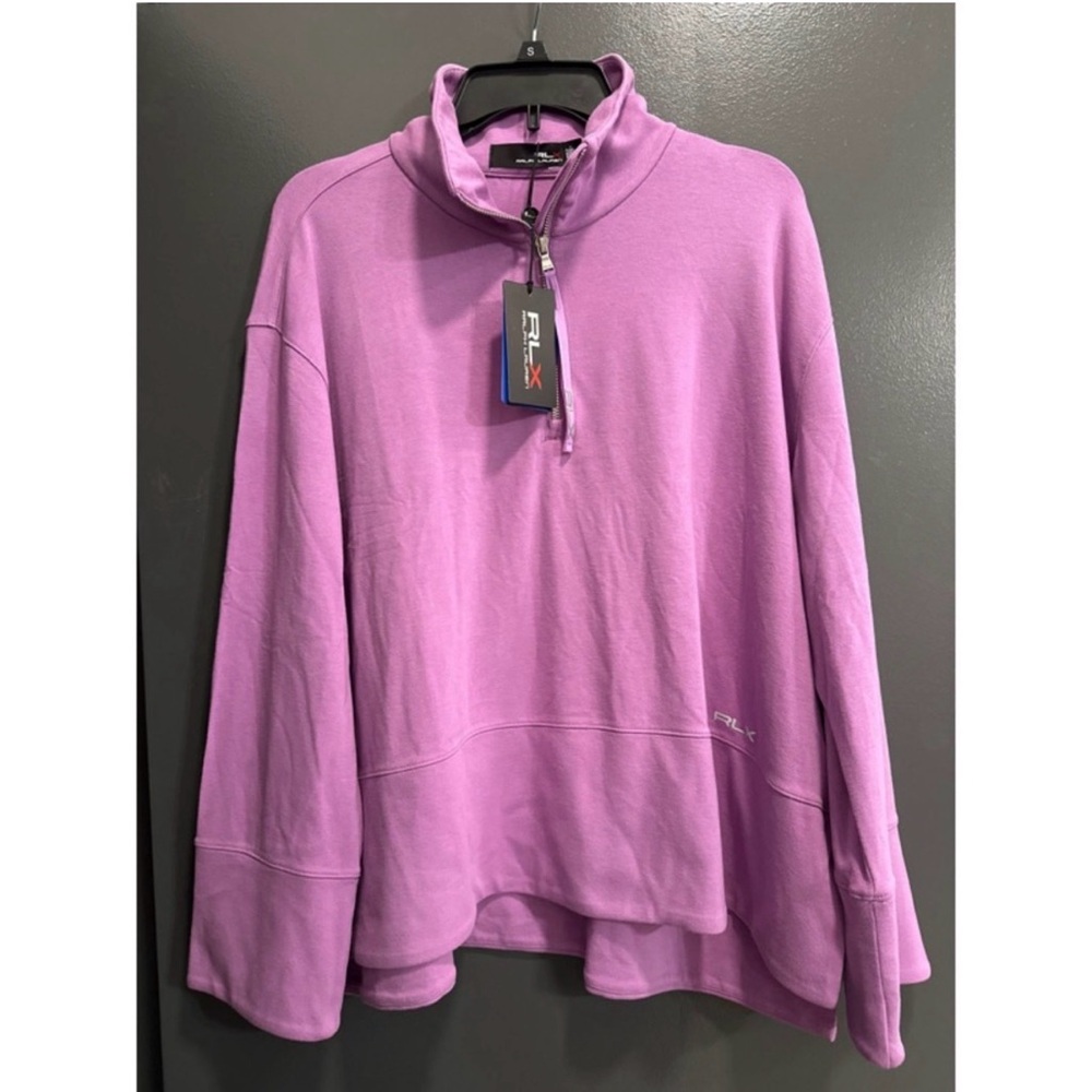 NWT RLX Ralph Lauren quarter zip golf sweater women’s sz L